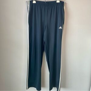 Adidas Vintage Men’s Adidas Black Track Pants with White Stripes Y2K Size Medium